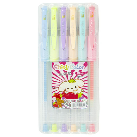 Ручки гелевые неоновые 6цв, Unison,  STF-6 (STF-6)