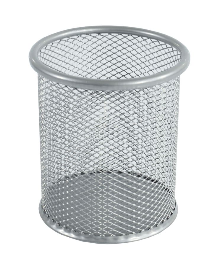 Підставка для ручок метал. "Сітка" 9х9,8см, срібло (8021-S)