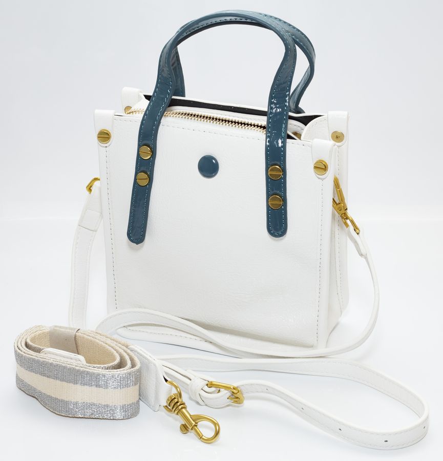 Сумка жіноча біла 18х18см екошкіра (9070 white)