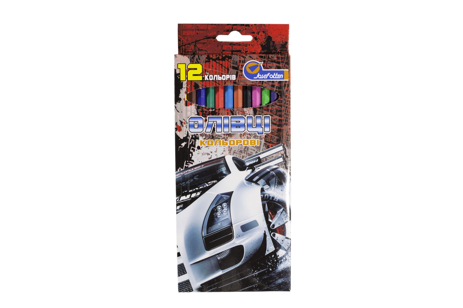 Олівці пластик. "Racing car" 12 кол., В картоні, європ. J. Otten (1051AA-12)