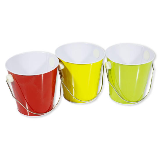 Металлическая ведерко однотонное 6 цветов (MT-020)
