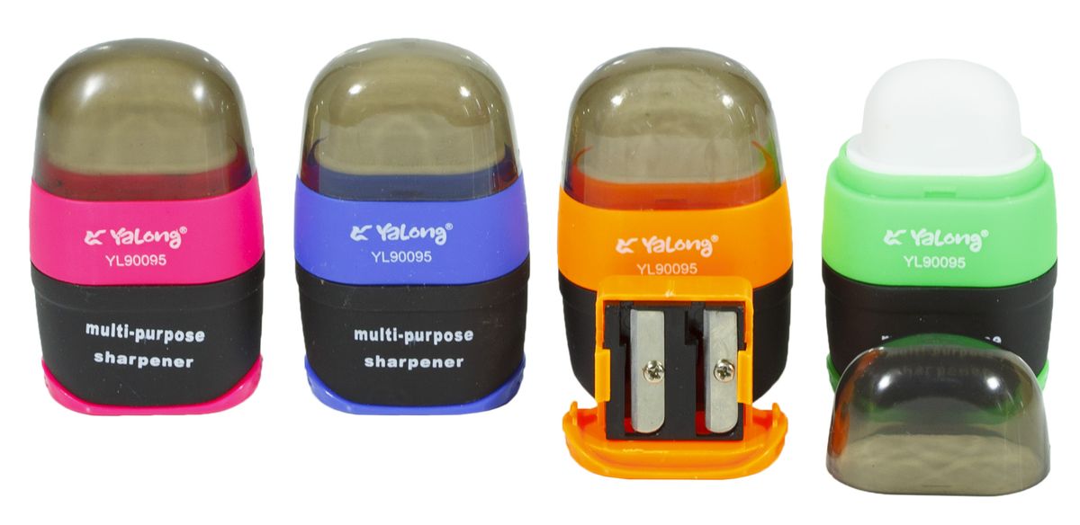 Ластик  + двойная точилка Разноцветный Unison (YL90095)