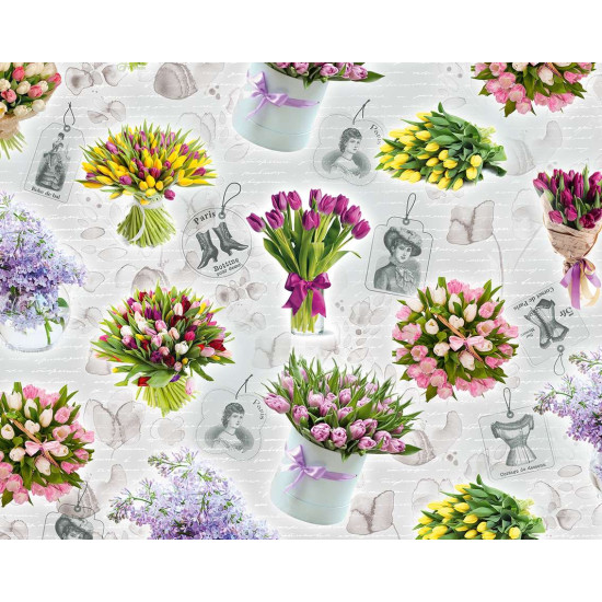 Папір пакувальний крейдований 80г 10 аркушів  100 х 70см (PVM10-56)