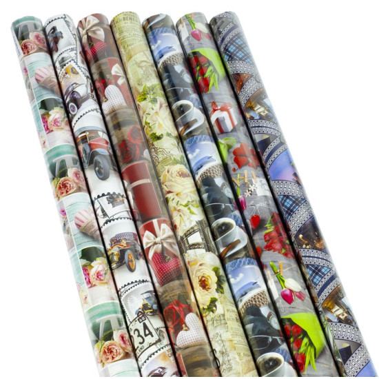 Папір пакувальний крейдований 80г 1 аркуш 100 х 70см Різнокольоровий Unison (PVM 10070-1MIX)