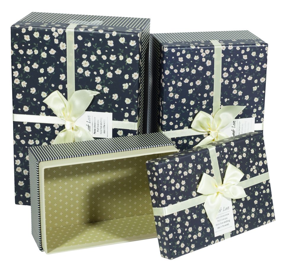 Подарункова коробка JX-C25, прямокутна, 26*17.5*10.5cm/23.5*15*9/18.5*12.5*7.5cm   3шт. в наборі (JX-C25)