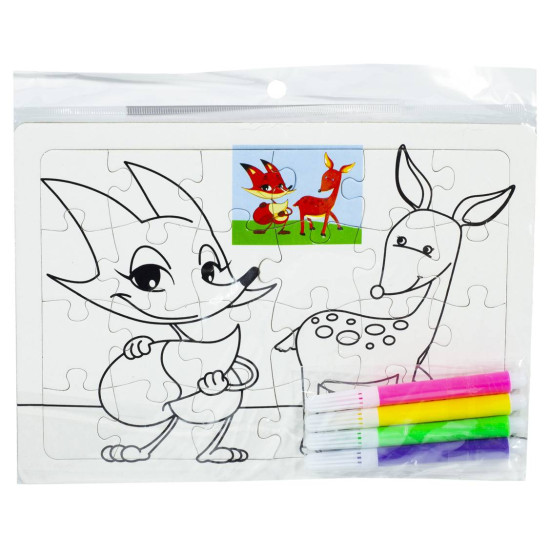 Н-р д/творч.-раскрас. картин.-пазл А5+флом.4цв.-20*14см,8вид.(30*12) (ST-2012)