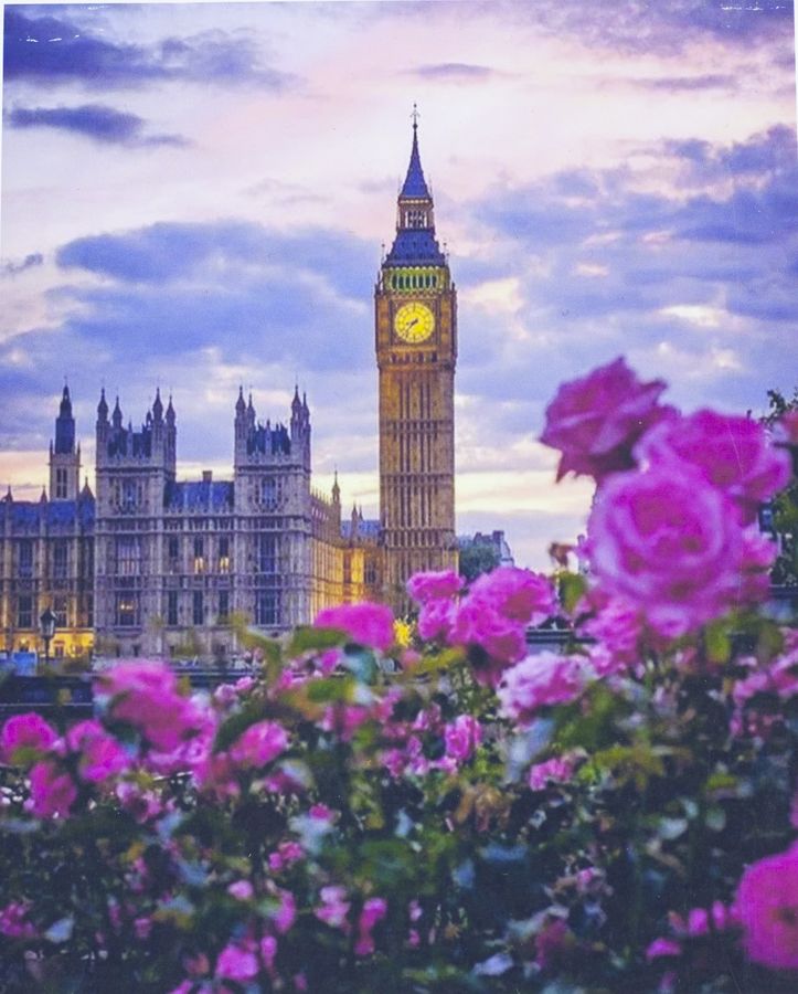 Картина за номерами "Биг-Бен" 40 * 50см, крас.-акрил, кисть-3шт. Різнокольоровий Unison (8101)