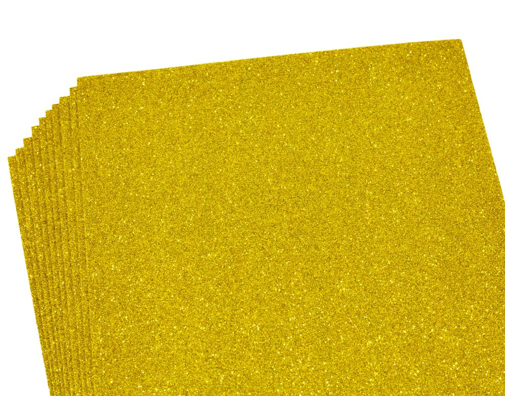 Фоамиран с глиттером  1,7мм, 10 листов, желтый Желтый Unison (17GLA4-039)