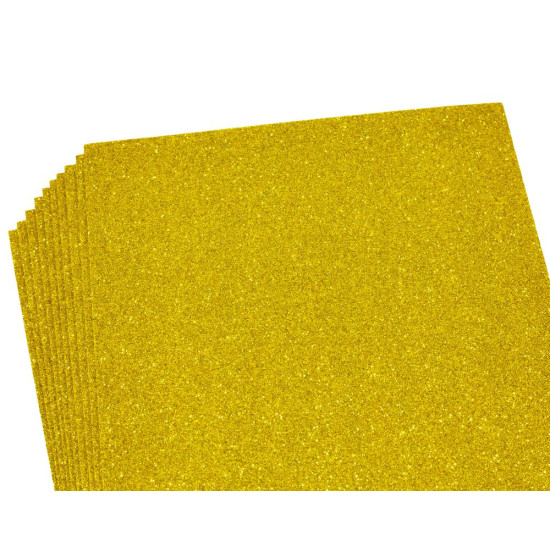 Фоамиран с глиттером  1,7мм, 10 листов, желтый Желтый Unison (17GLA4-039)