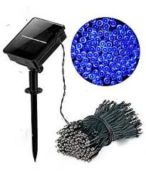 Гирлянда 100 LED на солнечной батарее, синий (1201-02)
