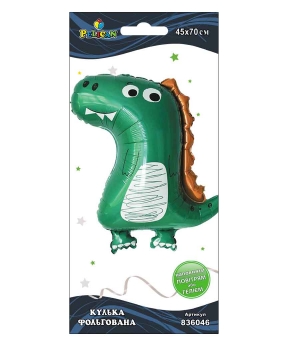 Кулька фольгована Pelican, крокодил дракоша, 70см Зелений Pelican (836046)