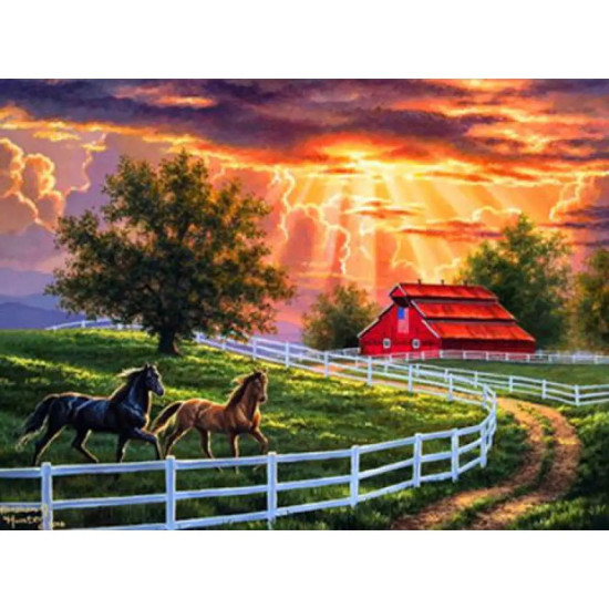 Картина за номерами "Ранчо" 40 * 50см, крас.-акрил, кисть-3шт. (6454EOTG_B)