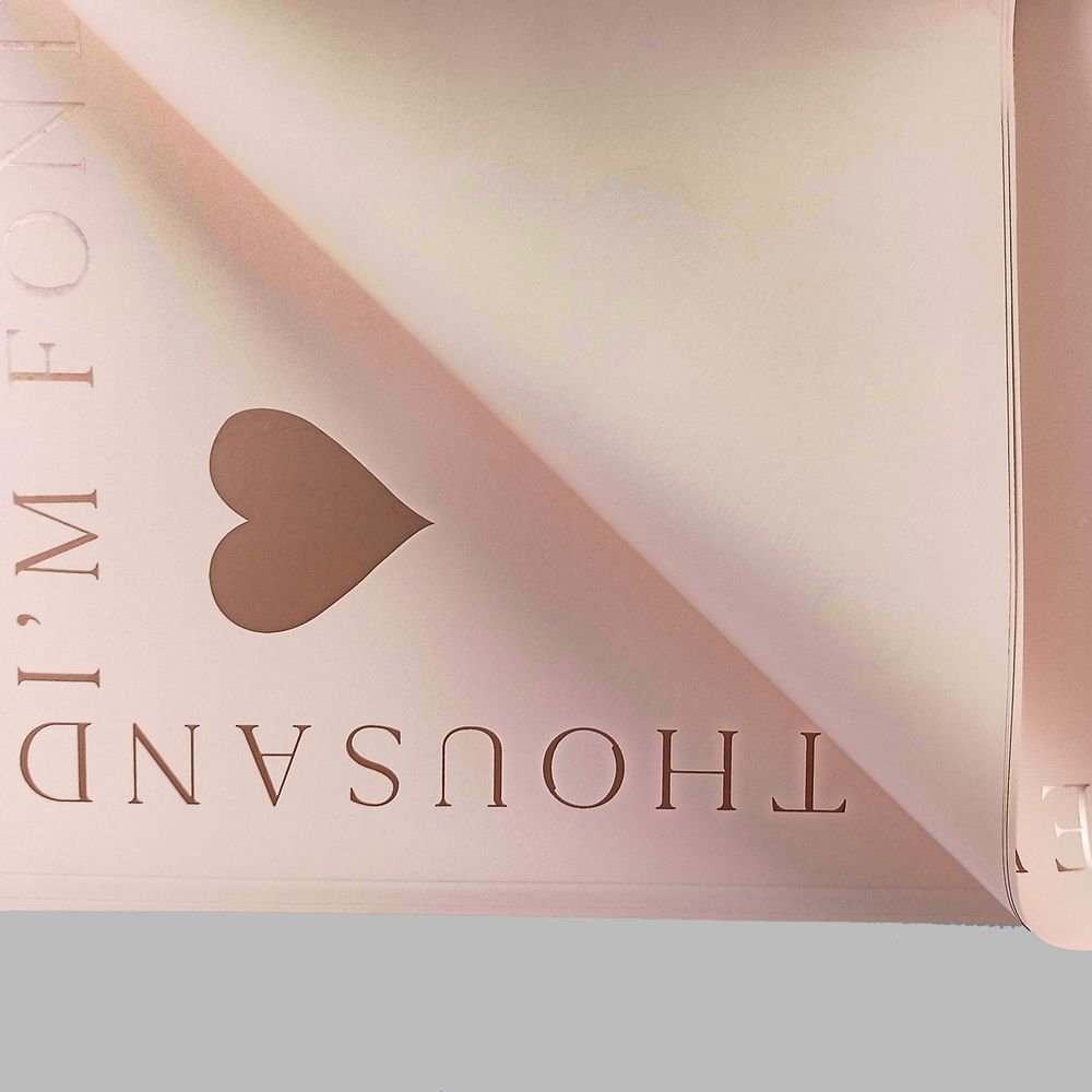 Пленка матовая 55мкр, 60 х 60см - 20 листов Розовый Unison (P 11-1007)