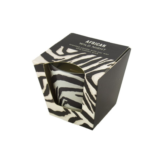 Свічка ароматична "Африка" Дика ніч, 30годин, 115г, 8 х 9см Чорний Bartek Candles (71987)