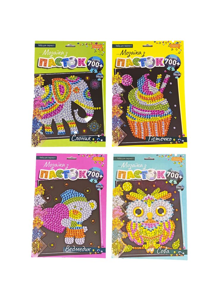 Набор для творчества серия "Мозаика из паеток" Разноцветный Без бренда (НТ- 28)