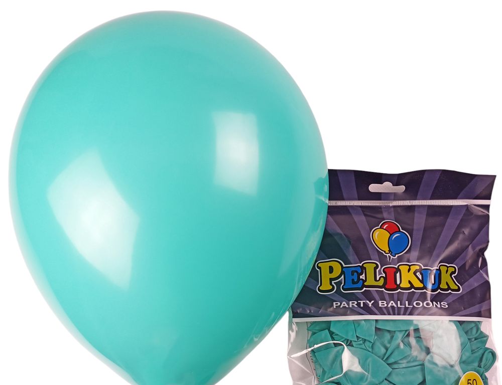 Шарики круглые Pelikuk 13' (33 см) пастель бирюзово-зеленый, 50шт/уп Зеленый Pelikuk (1350C-129)