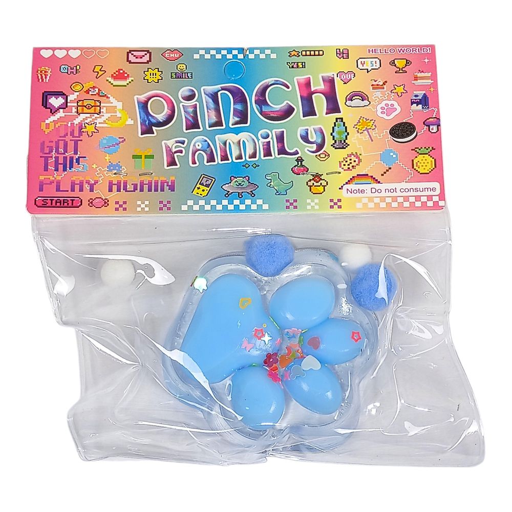 Таба сквиш антистресс  Лапка прозрачная (712223 blue)