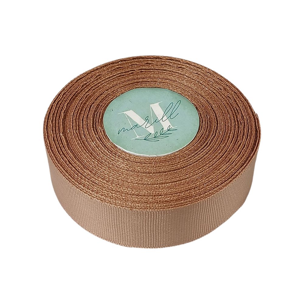 Репсова стрічка 2,5см* 23 м світло-коричнева (D00225-204)