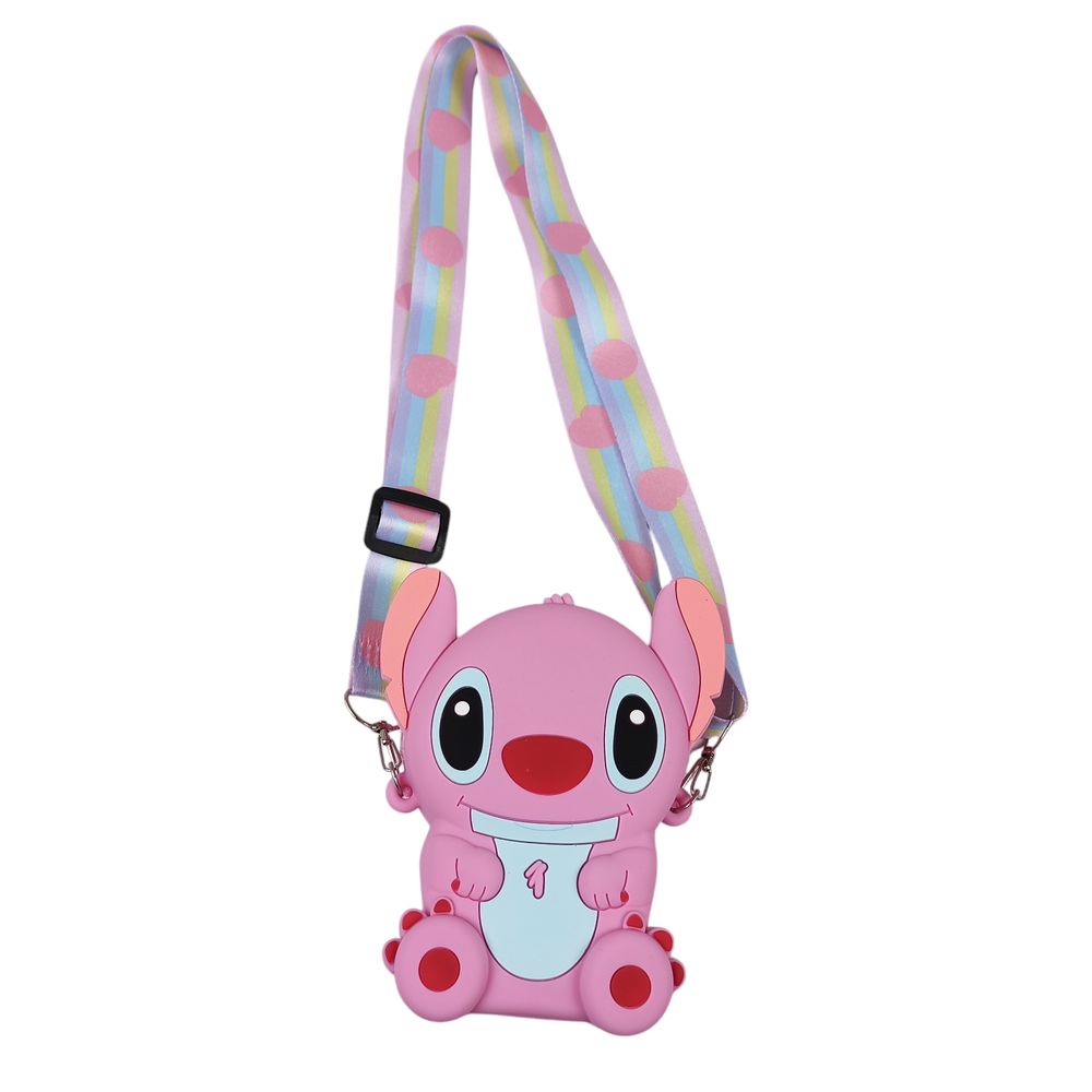 Сумка силиконовая "Стич" с длинной ручкой 13 х 11см 2 вида (812-9-S)