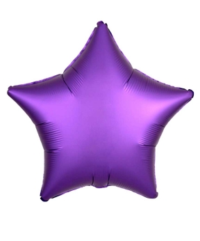 Шарик фольгированный Pelican 10' ЗВЕЗДА САТИН ФИОЛЕТОВАЯ 25 см, (цена за упак/5шт) (832743)