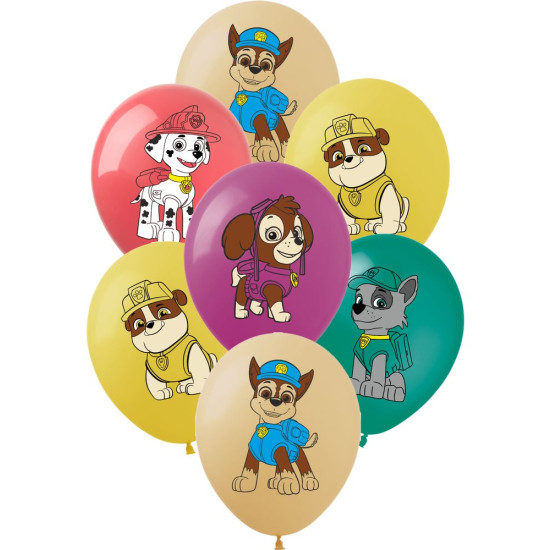 Шарики  латексные 12"(30сm) "Патруль" пастель 1-стор 10шт (823212)