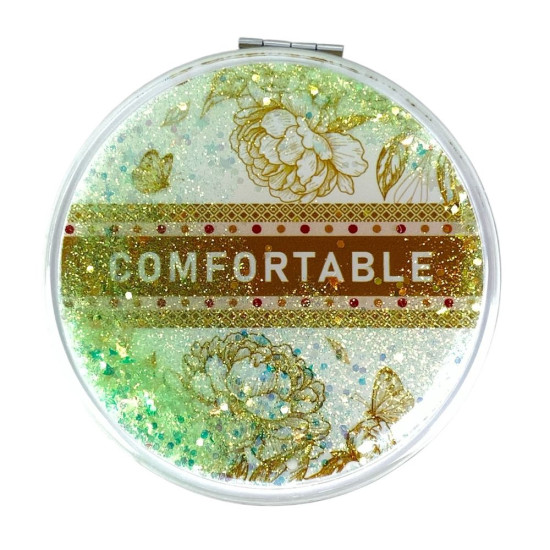 Дзеркало кругле 7см з блискітками, Comfortable (ZT185-2538L)
