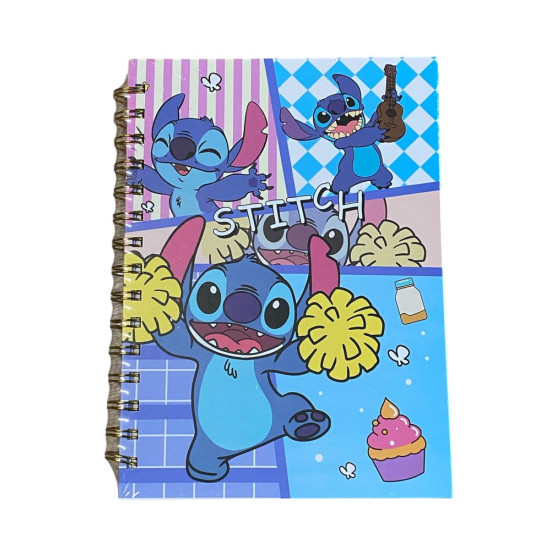 Тетрадь А5 на спирали, 80 листов 80г/м2 клетка, "Стич" (1813-24-ST)