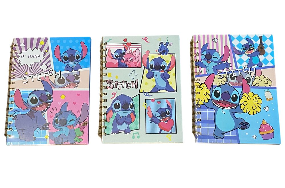 Тетрадь А5 на спирали, 80 листов 80г/м2 клетка, "Стич" (1813-24-ST)