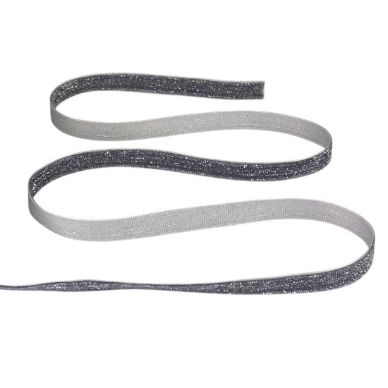 Бархатная лента блестящая 1,0 см х  50 ярдов Серый Marill (D16710- C 130)