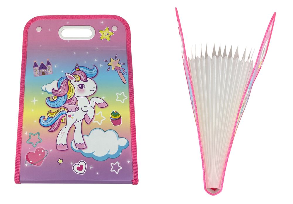 Папка-картотека  А4 пластикова дитяча, 13 відділень (XM137)