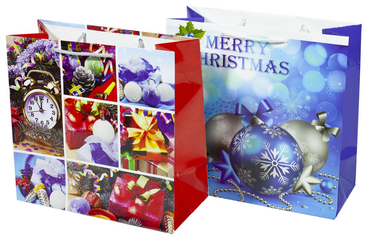 Пакет подарочный новогодний 150г, 24 х 24 х 10см Unison (PVM242410-5)