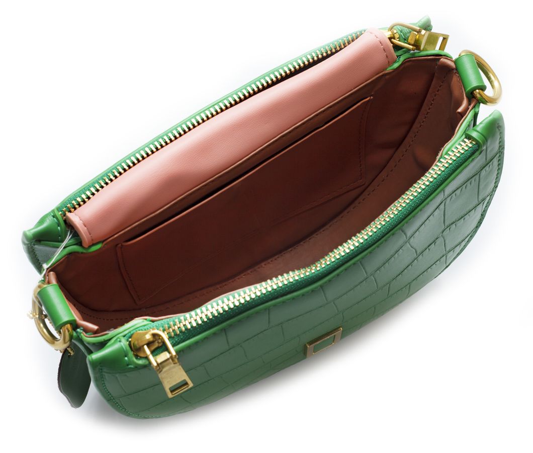 Сумка женская зеленая 21,5х14,5 экокожа (L8192 green)