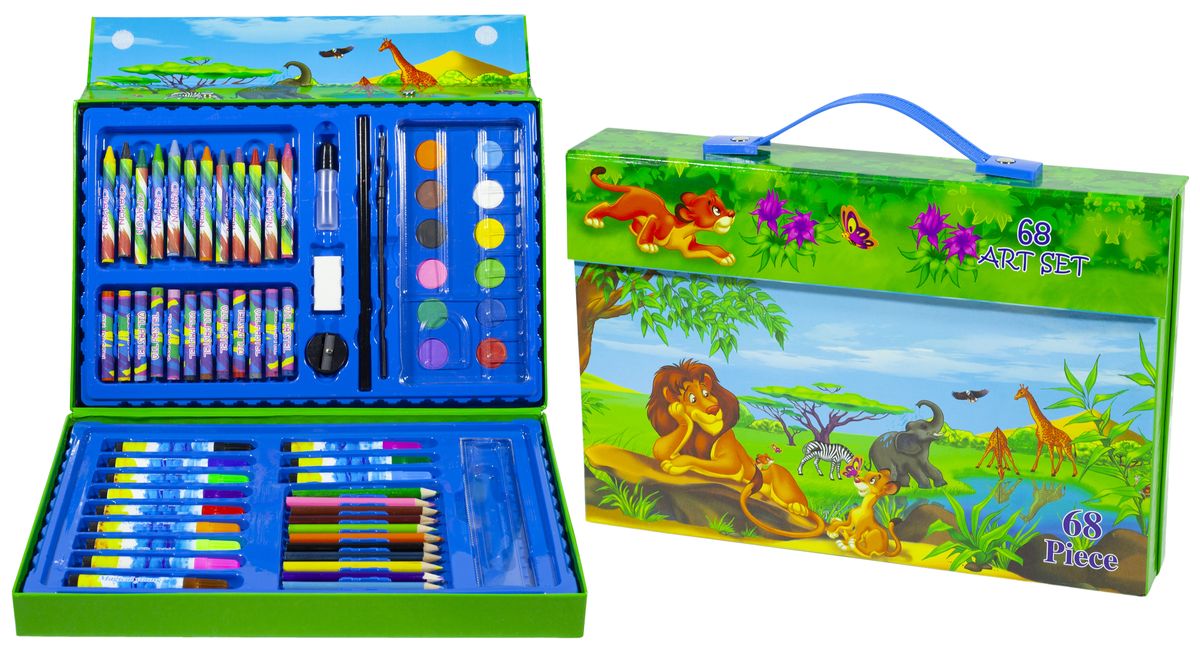 Набор маркеров 68 предметов "Джунгли" в чемодане (1*24) (AN-68)