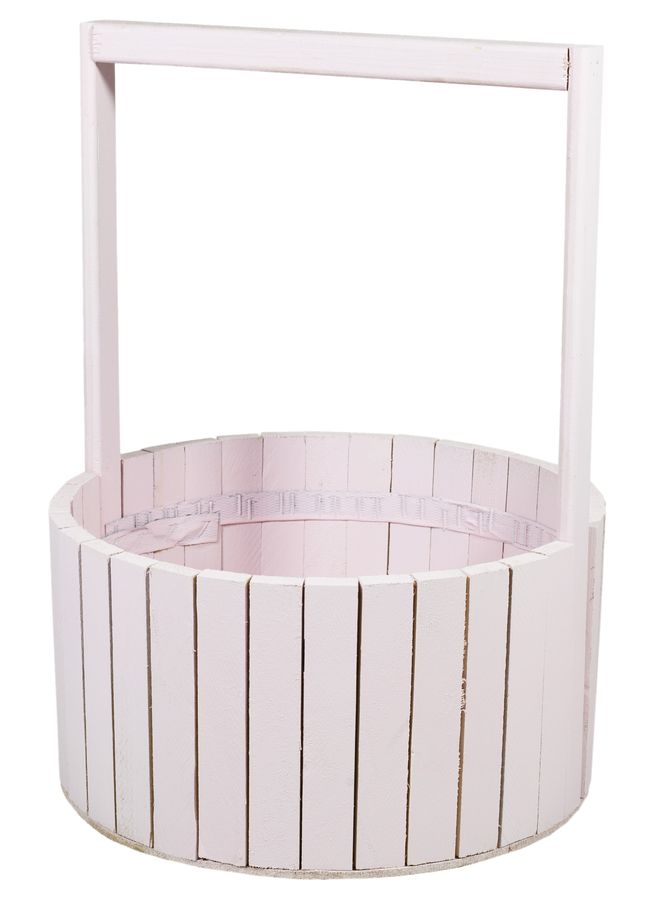 Корзина розовая деревяная  BW-300 (41х30х13см) (BW-300  pink)