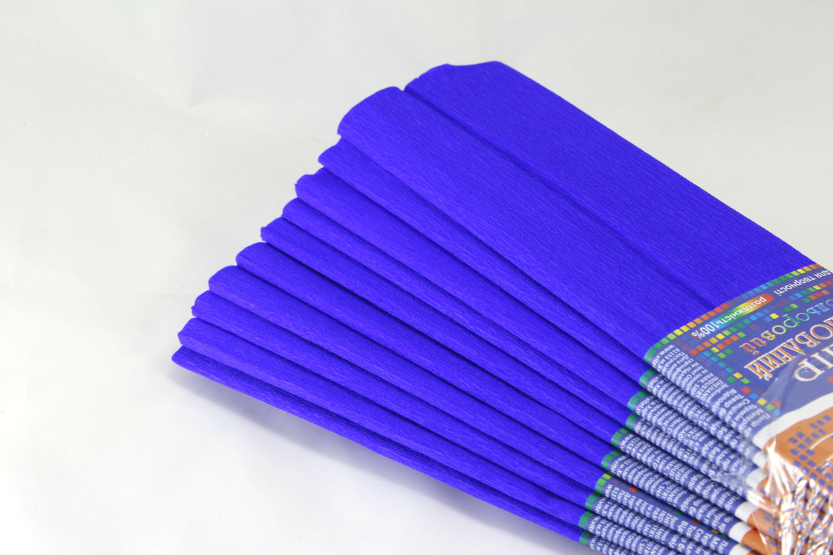 Креп-бумага 100%, 50х200см, 20г/м2 -  темно-синяя, KR110-8039 (KR110-8039)