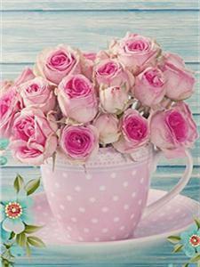 Алмазная мозаика   по номерам 30*40см "Нежный букет" (GLD60299)