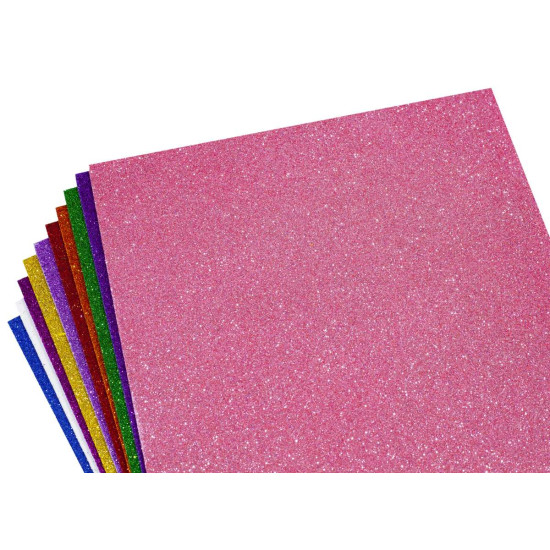 Фоамиран 1,8мм микс  с глиттером  10листов 20 х 30см Unison (8962)