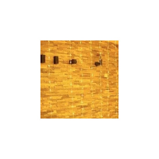 Гирлянда ШТОРА-РОСА 100л 3м х 0,6м  белый теплый Желтый Unison (1935-07)