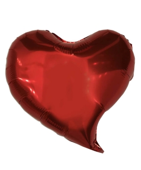 Шарик фольгированный PELICAN сердце согнутое 18 "(45см), КРАСНЫЙ, 5шт/уп Разноцветный Pelican (833507)