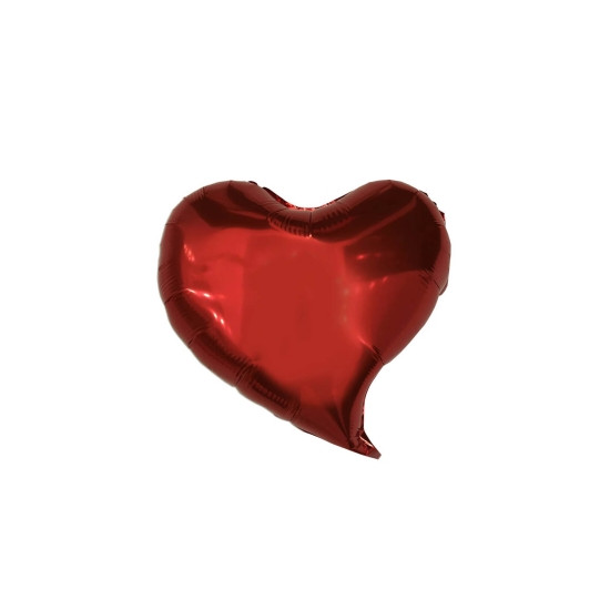 Шарик фольгированный PELICAN сердце согнутое 18 "(45см), КРАСНЫЙ, 5шт/уп Разноцветный Pelican (833507)