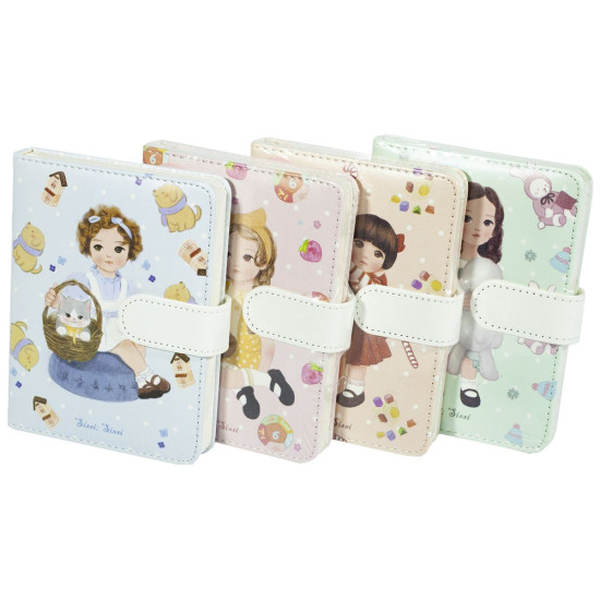 Блокнот LB64K44-3182, 64K,  шкірзам хлястик, 112 аркушів 4 диз (LB64K44-3182)