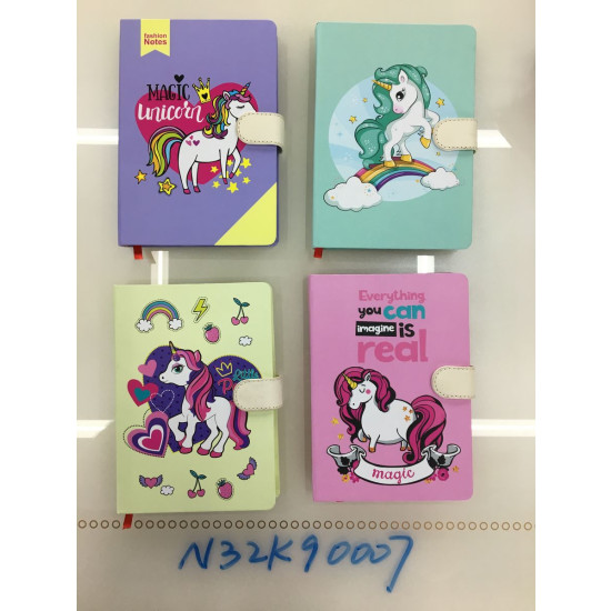 Блокнот N32K90007, 32K, 80g, магнітна застібка, 144 аркушів,  4 кольори (N32K90007)