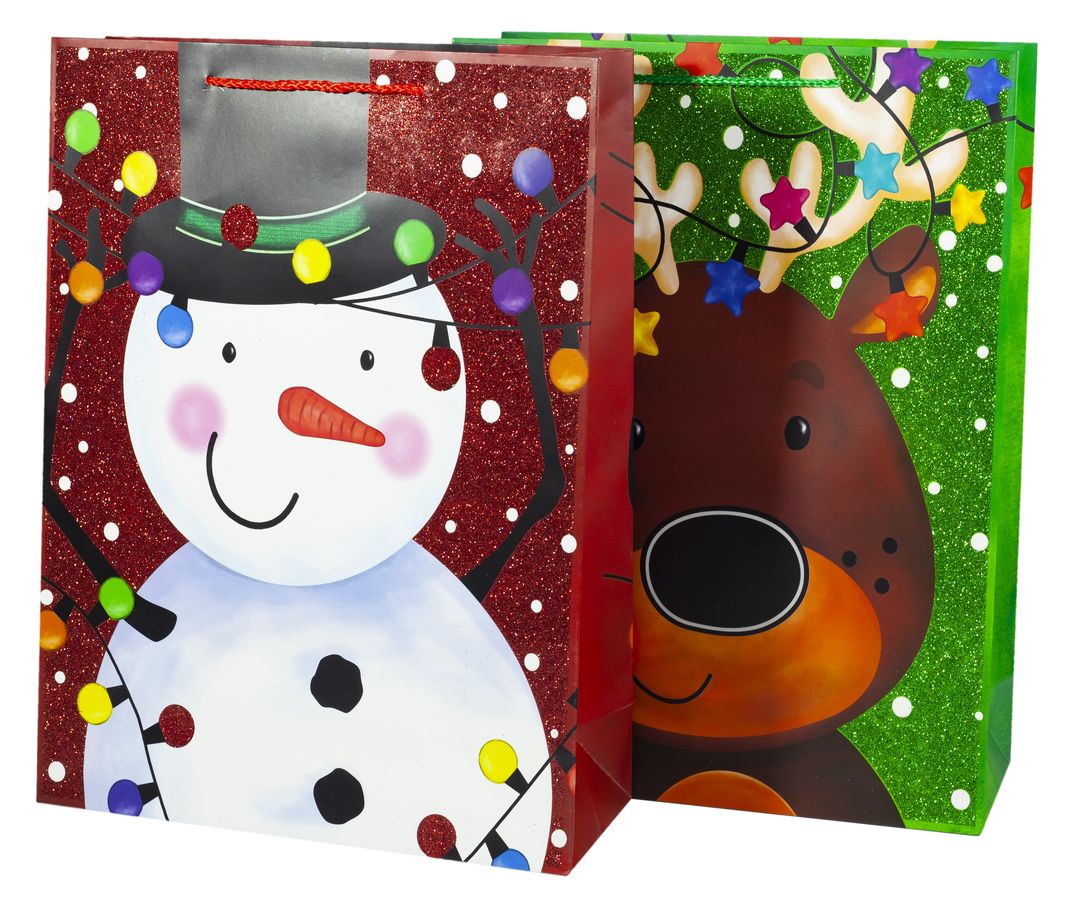 Пакет подарунковий 1175L, новорічний-4 диз., 31*42*12cm (1175L)