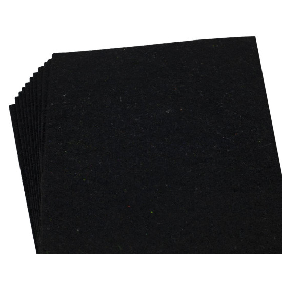 Фетр 2мм чёрный А4 -10 листов, 7789 (7789)
