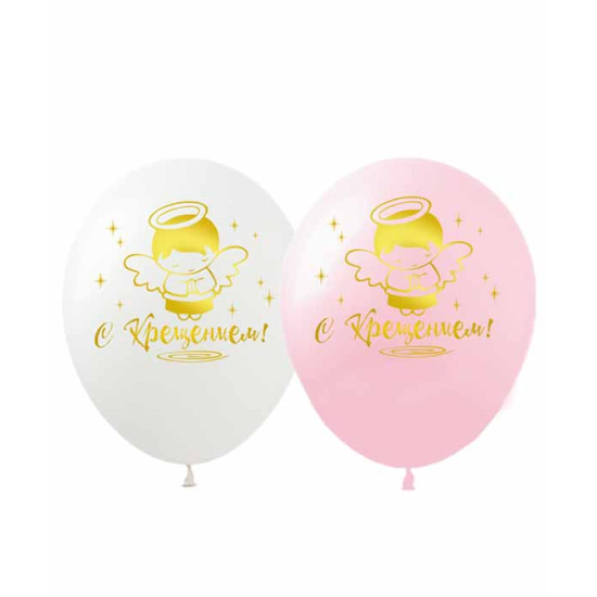 Кульки Pelican 12' (30 см) "З Хрещенням донечки!", 10шт/уп Різнокольоровий Pelican (828397)