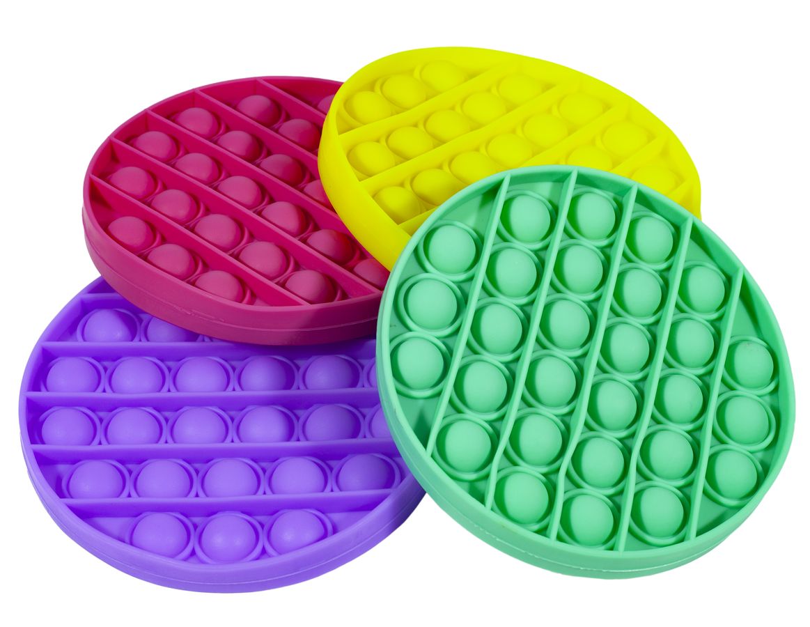 Іграшка-антистрес, пупирка, однотонний"POP IT"  кругла (PI круг)