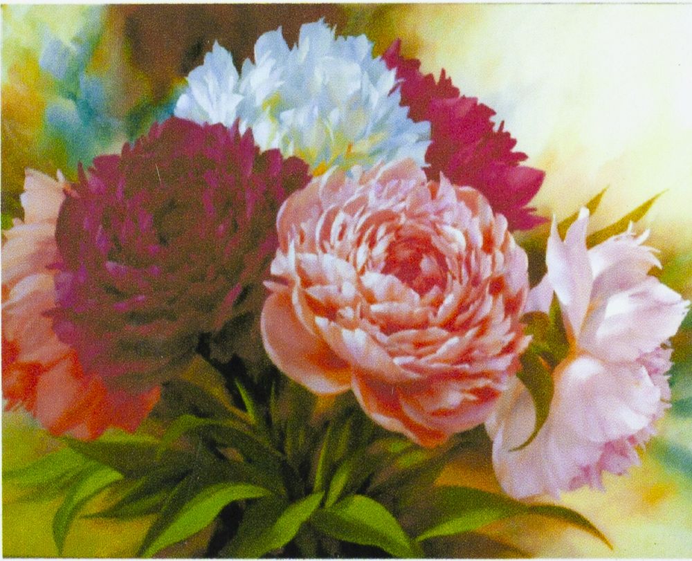 Алмазная мозаика по номерам 20*30см "Розы"  в рулоне (20500-JS)