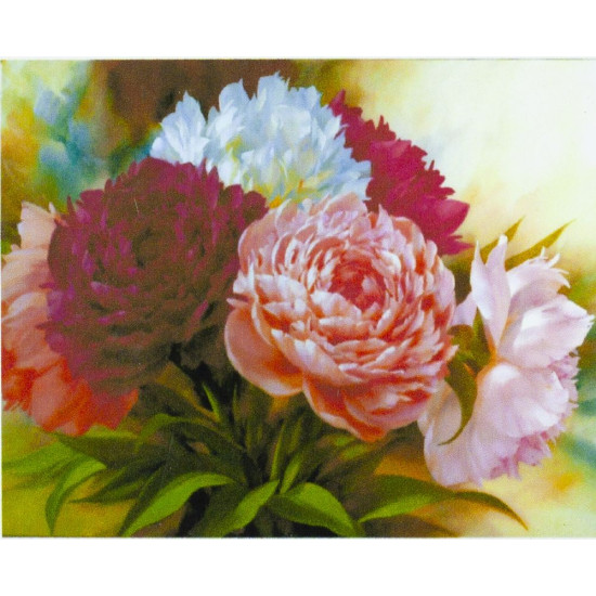 Алмазная мозаика по номерам 20*30см "Розы"  в рулоне (20500-JS)