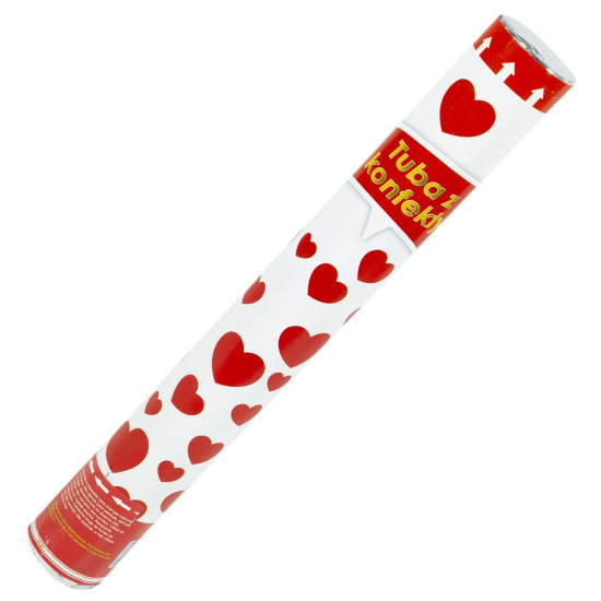 Хлопавка пневматична "Сердечка" 40см 20g, фольга сердечка Unison (0897-40)