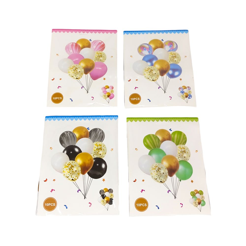 Набор из 10 шаров, микс цветов Разноцветный Без бренда (QQTZ-01-MIX)